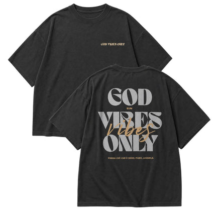 T-shirt "God Vibes Only" Dark Grey - Limited Edition