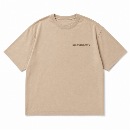 T-shirt "God Vibes Only" Beige - Limited Edition
