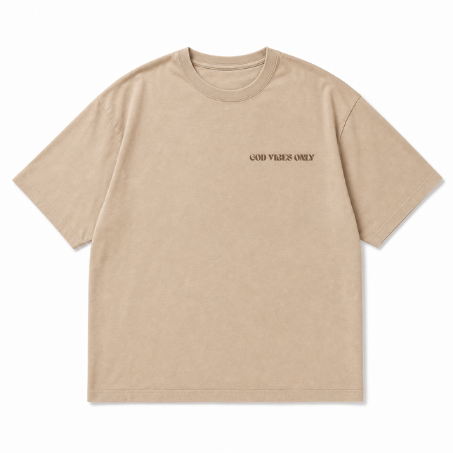 T-shirt "God Vibes Only" Beige - Limited Edition