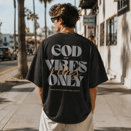 T-shirt "God Vibes Only" Dark Grey - Limited Edition