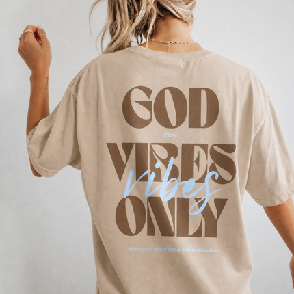 T-shirt "God Vibes Only" Beige - Limited Edition