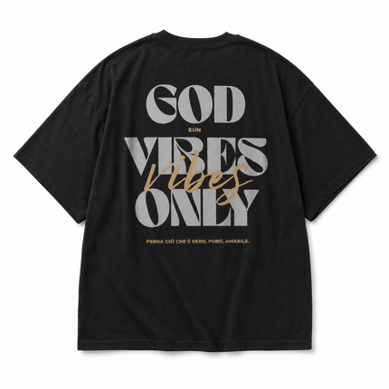 T-shirt "God Vibes Only" Dark Grey - Limited Edition