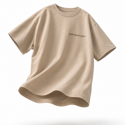 T-shirt "God Vibes Only" Beige - Limited Edition